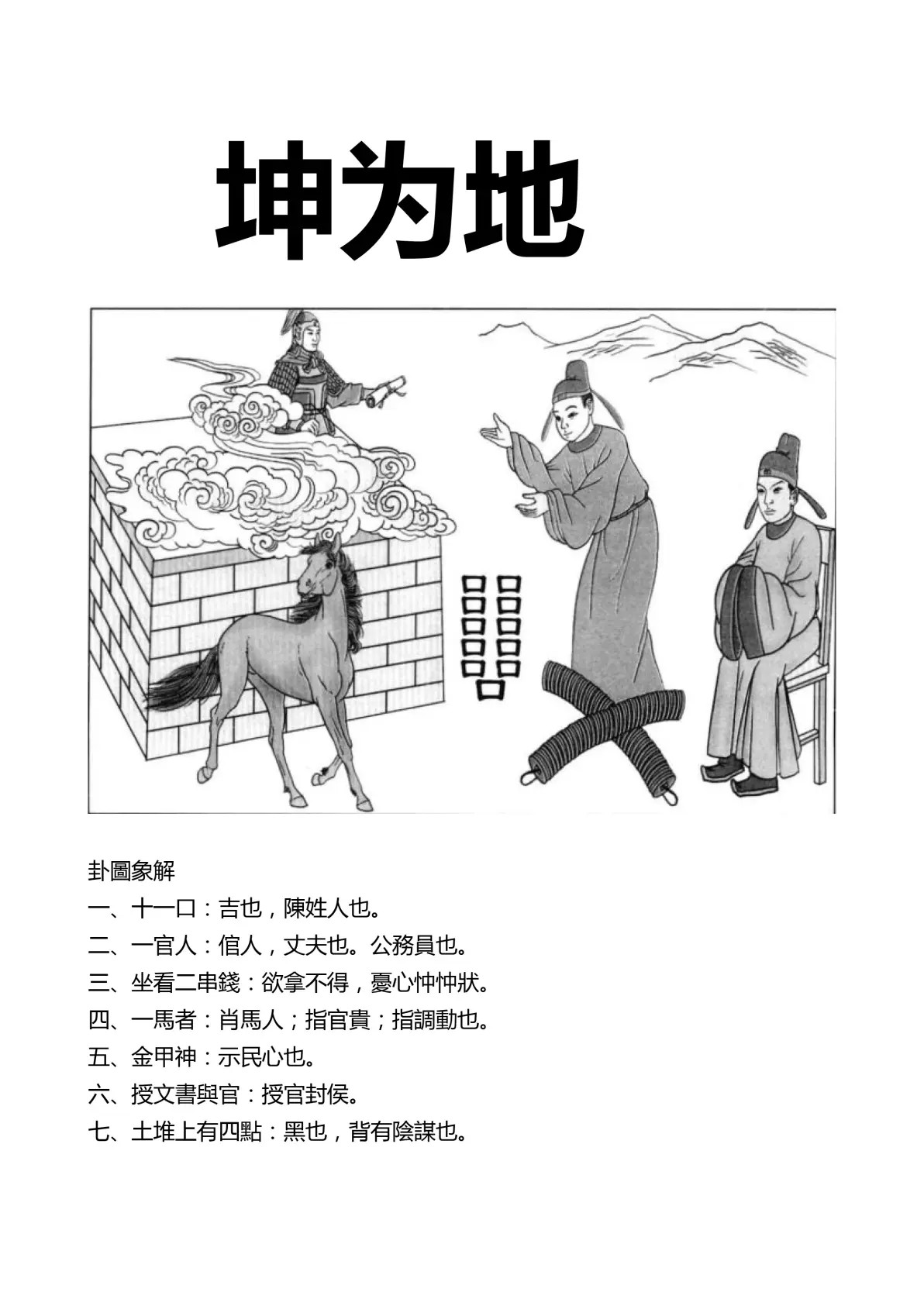 坤为地卦象图解