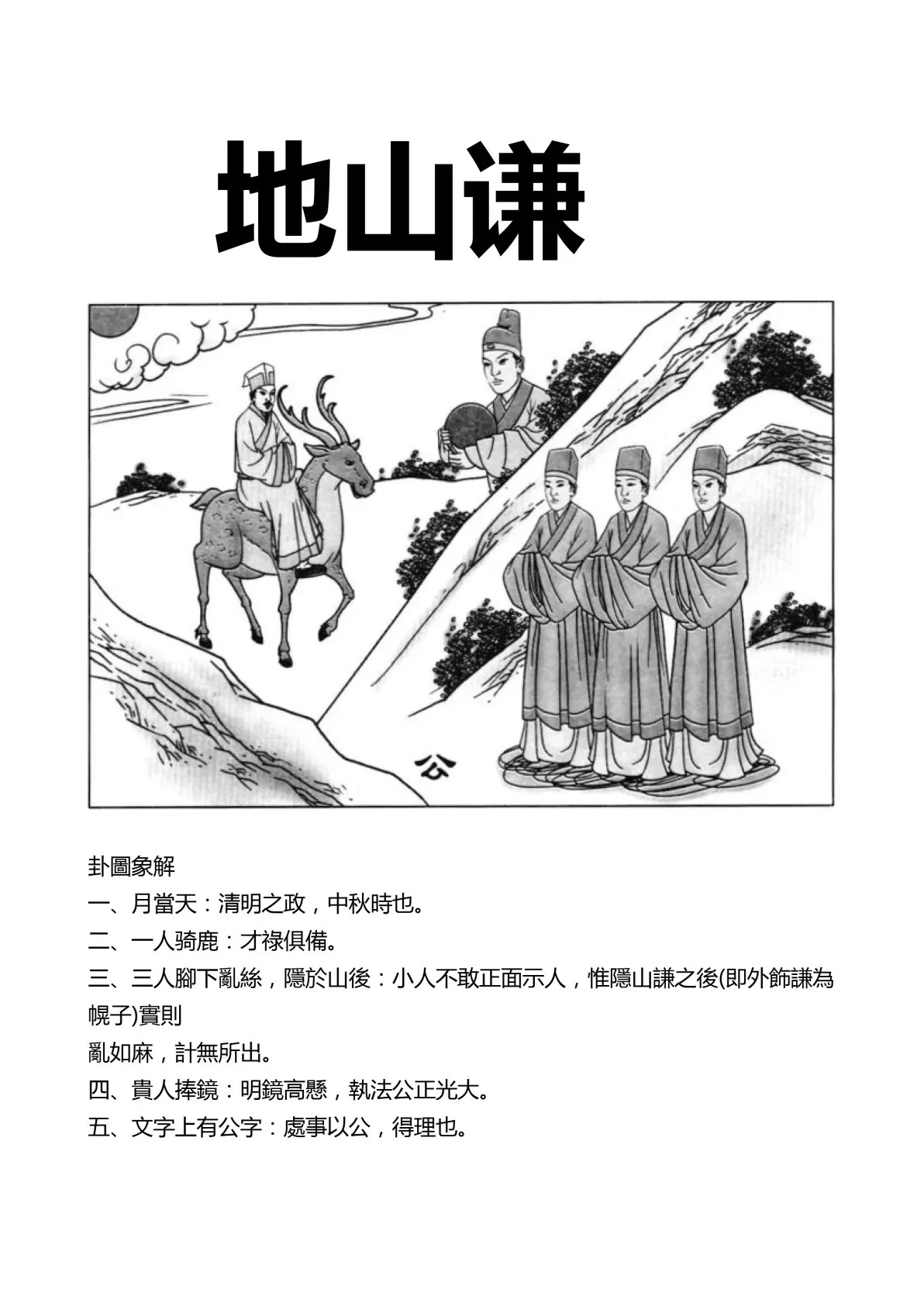 地山谦卦象图解
