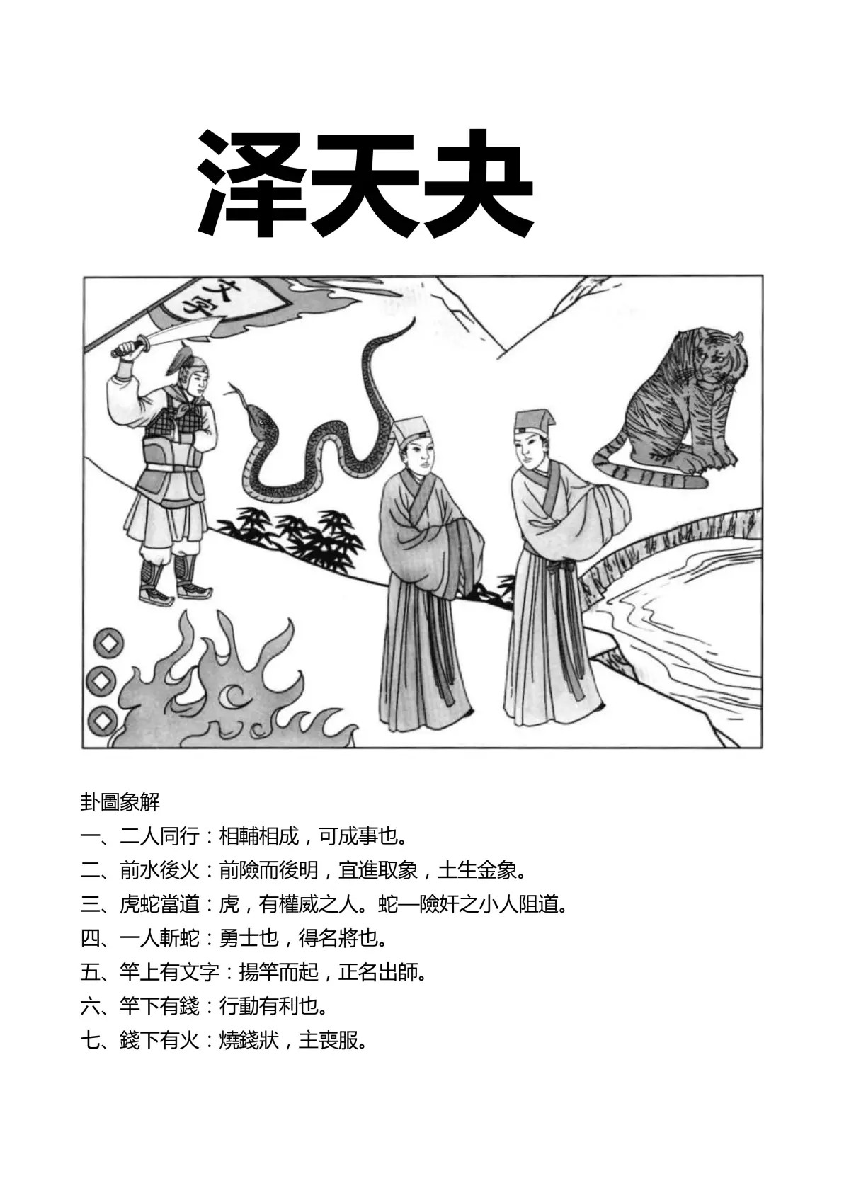 泽天夬卦象图解