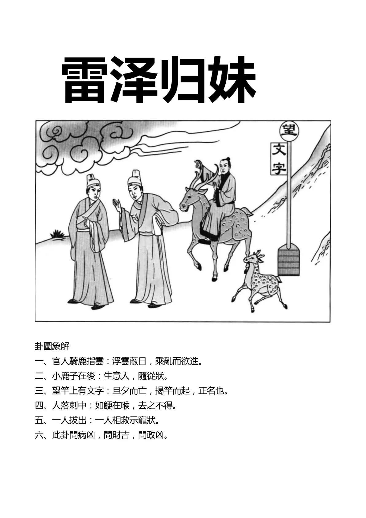 雷泽归妹卦象图解