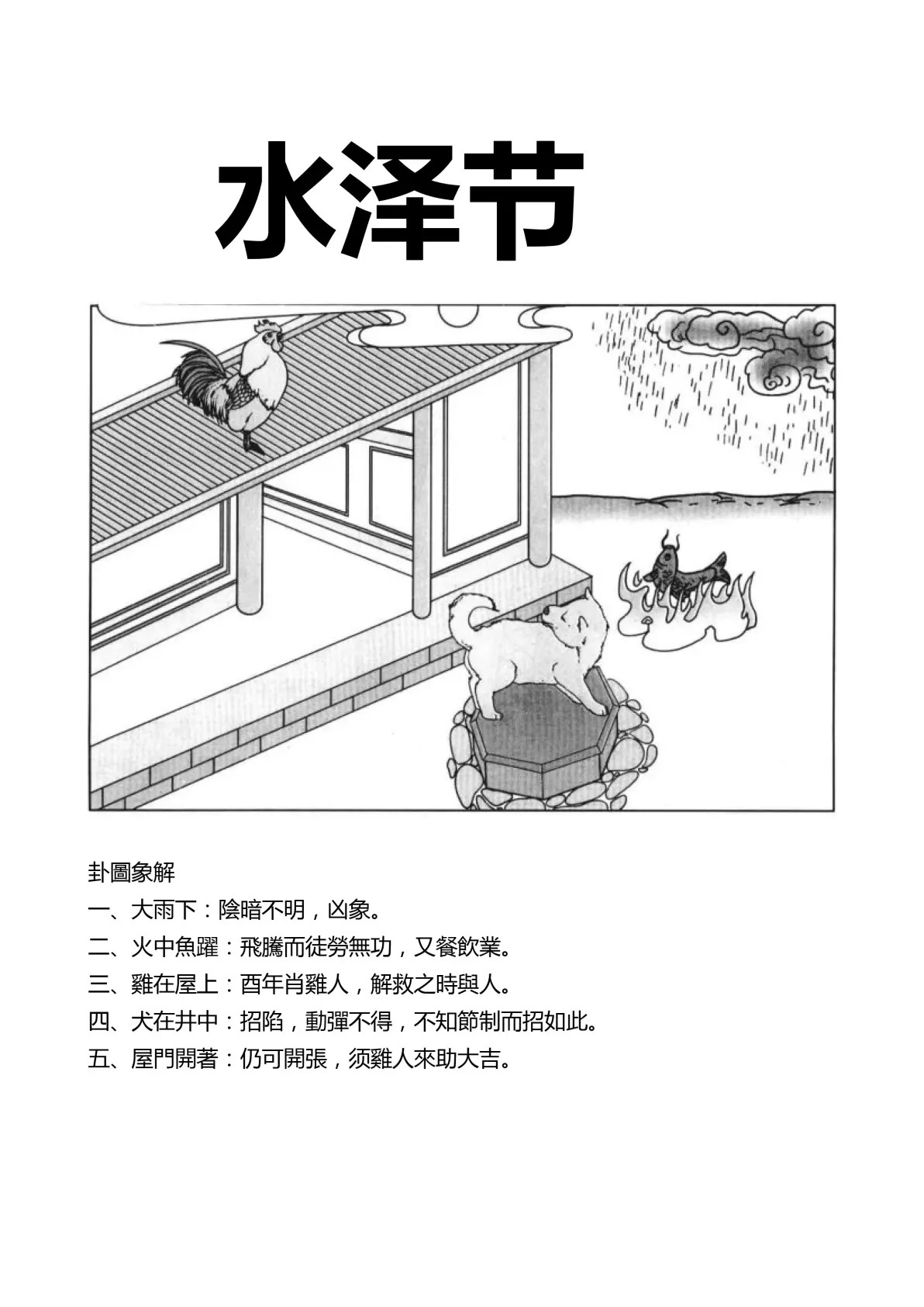 水泽节卦象图解